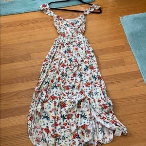 Floral Strapless Shift Dress